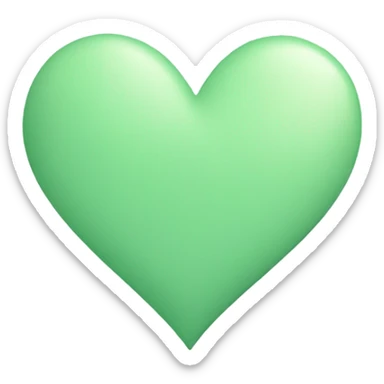 Pastel green heart  sticker