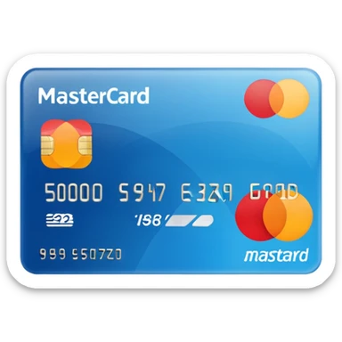credit card with mastercard logo sticker