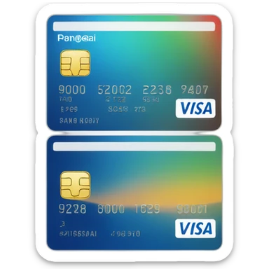 3 credit cards sticker