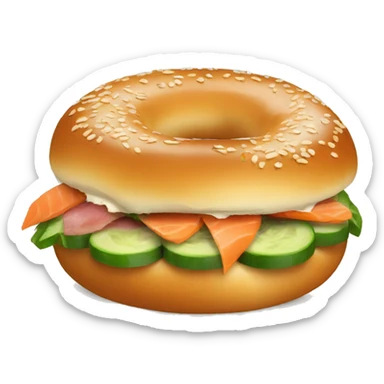 Bagel with veggie tuna  sticker