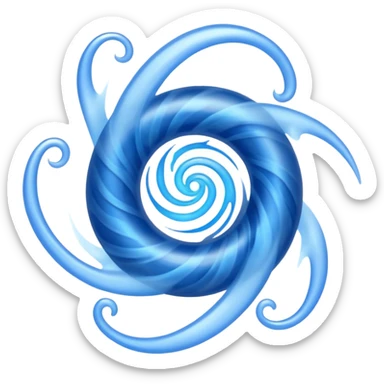 magical object blue magic mist swirl around with ancient symbol sticker