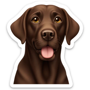 Chocolate-coloured Labrador dog sticker