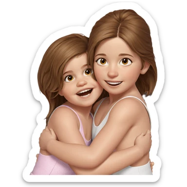 happy girls hugging together sticker