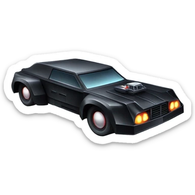 Haunted Darth Vader’s ice cube race car with bright white headlights and light saber bumpers  sticker