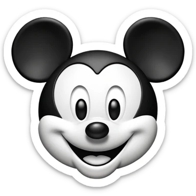 Emoji  of Mickey Mouse  face sticker