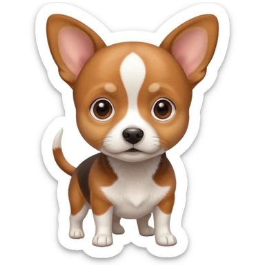 un chien croisé beagle et chihuahua sticker
