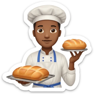 Street Baker black man  sticker