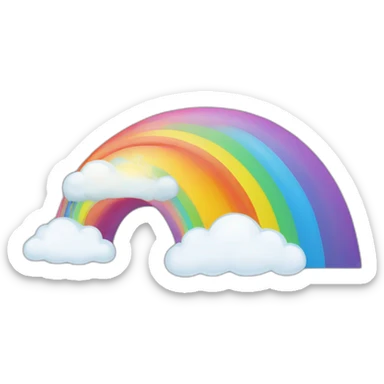 Renard arc-en-ciel sticker