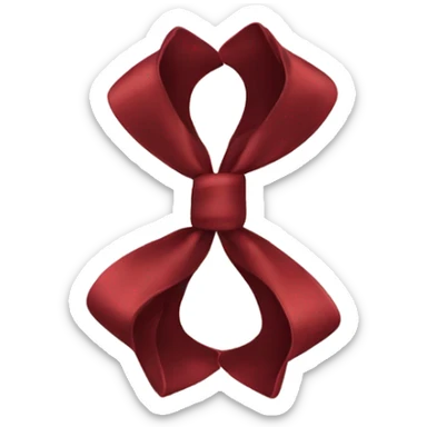 Dark red iPhone bow sticker
