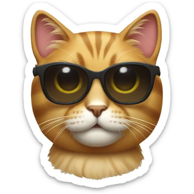 Cat with sunglasses sticker