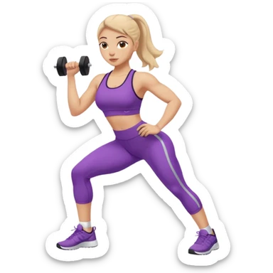 girl working out glutes  sticker