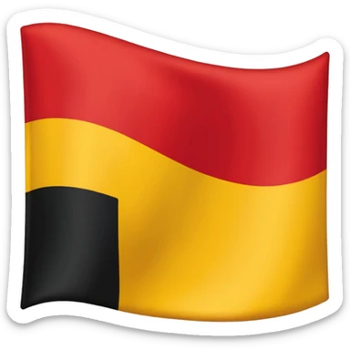 Bandera con colores, rojo, amarillo y negro, inspirada en Alemania sticker