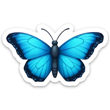 blue butterfly sticker