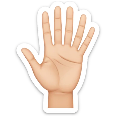 raised hand gesture signaling stop sticker