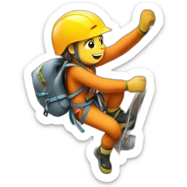 Climber with brand "SteFUN Climb" sticker