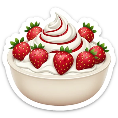 Frutillas con crema sticker