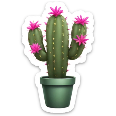 pink cactus sticker