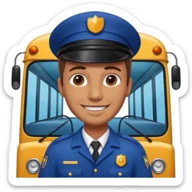 trabajando conductor bus sticker