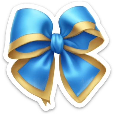 Blue bow light sticker