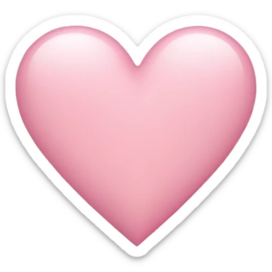 light pink heart sticker