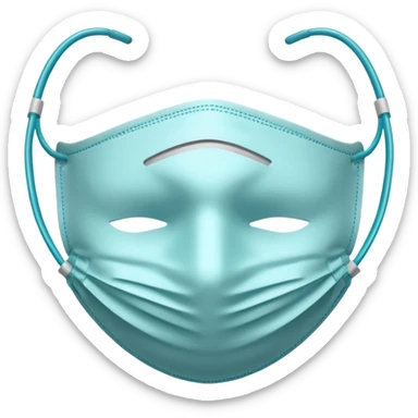medical mask without face just the medical mask object ( ios / apple style) sticker