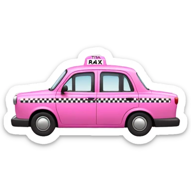 Pink taxi sticker