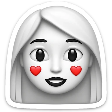 Black and white straight sexuality emoji sticker