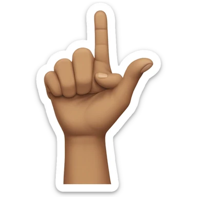 hand with index finger sligtly bent sticker