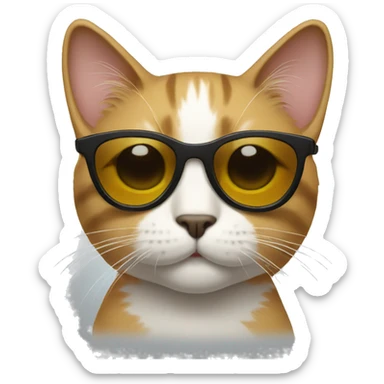 Cat with sunglasses sticker