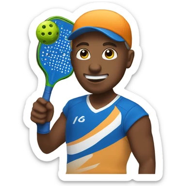 Me playing pickleball  sticker