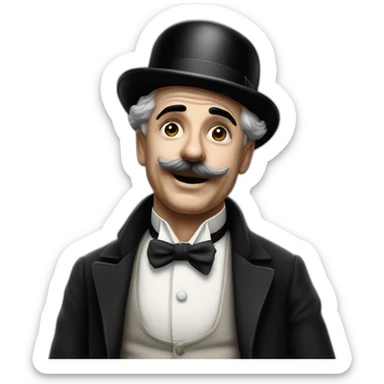 Charlie chaplin without a hat sticker