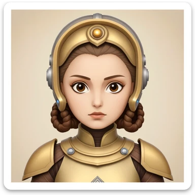 Padmé Amidala versión guerrera batalla de la arena sticker