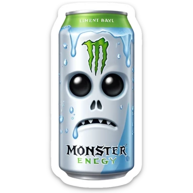 Monster branco bebida energética  sticker