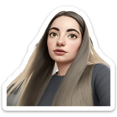 realistic portrait of a girl sticker