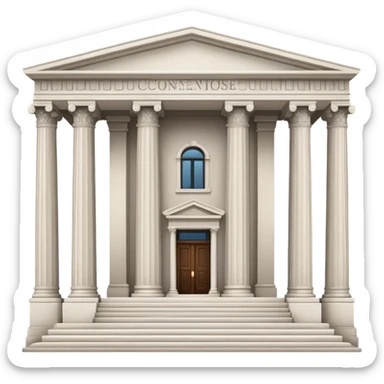 Courthouse with columns sticker
