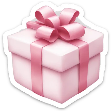 Light pink Christmas gifts under a white Christmas tree  sticker