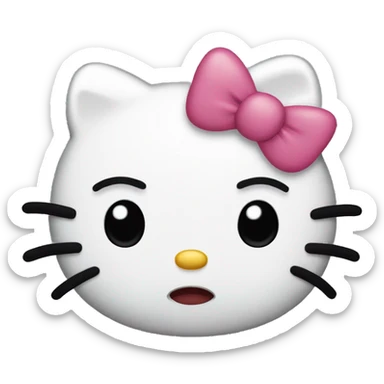 sad hello kitty sticker