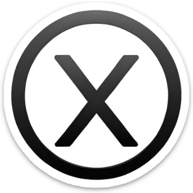 Un cercle avec un x au milieu  sticker