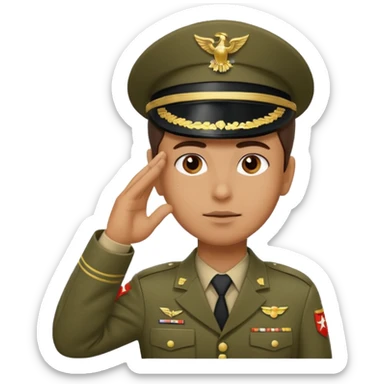 soldier saluting sticker