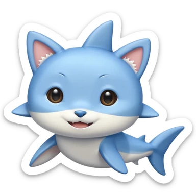 mofusand shark cat sticker