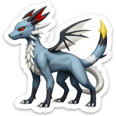 Salandit-Reshiram-Umbreon-Silvally-fusion (full body) sticker
