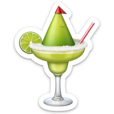 A margarita wearing a party hat. sticker