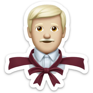 Un noeud bordeaux sticker