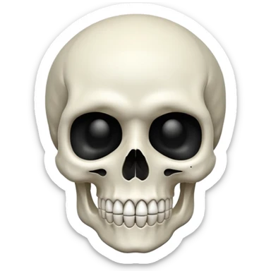 Skull mewing sticker