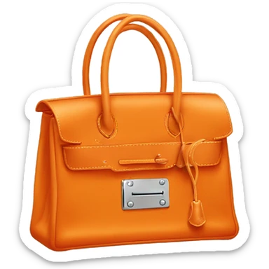 Hermes bag orange color sticker