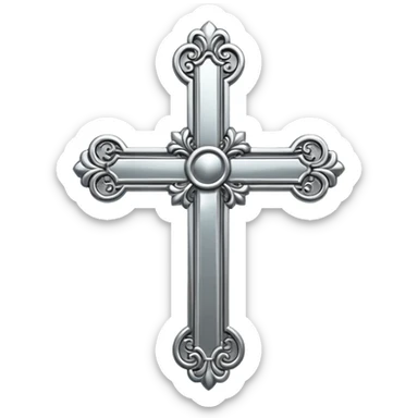 metal elegant cross sticker