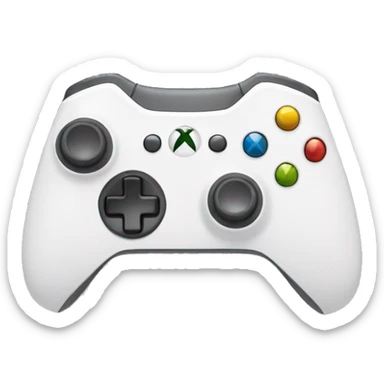 Xbox controller with cool emoji holding it sticker