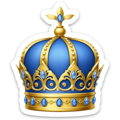 blue crown with lemon sticker