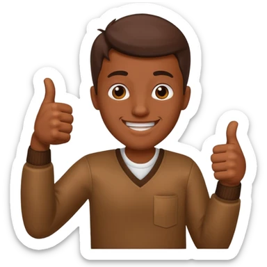 Buat gambar those bad tings guy dari sml yg sedang senang dan berikan jempol sticker