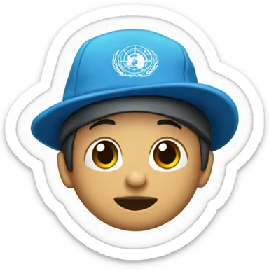 Un chiko con una gorra asia atras  sticker